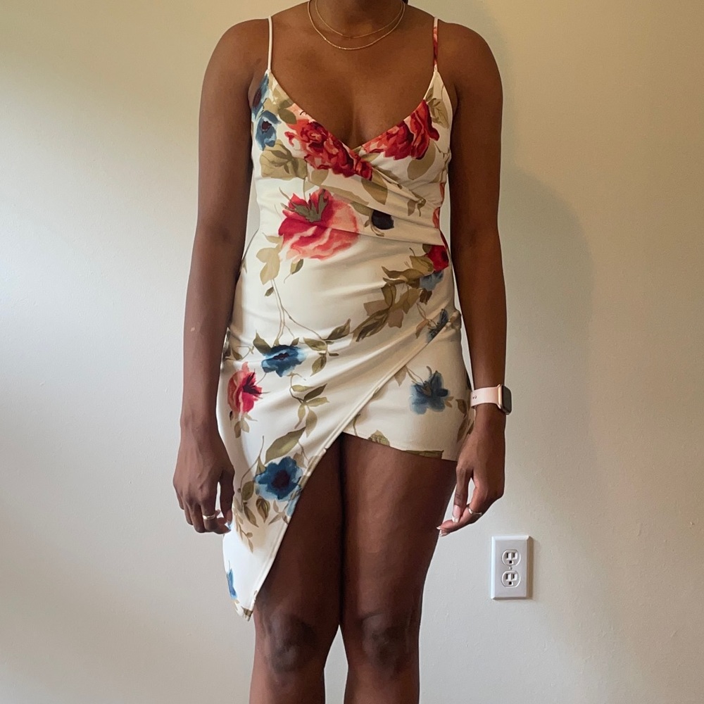 Asymmetrical mini dress
